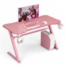 Różowe biurko gamingowe 120,5 x 59,5 x 70 cm