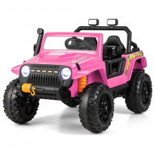 Samochód elektryczny jeep dla dzieci różowy