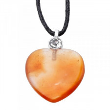 Serce z Kryształkiem Karneol - naszyjnik kamień naturalny