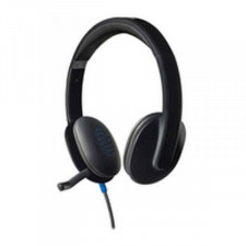 Słuchawki z Mikrofonem Gaming Logitech H540 Czarny
