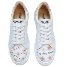 sneakersy wegańskie na platformie kwiaty wiśni mumka-41