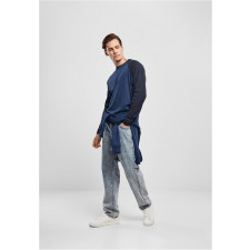 spodnie jeansowe loose fit męske jasne niebieskie wycierane urban classics tb3078