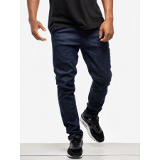 spodnie jeansowe ze ściągaczem straight męskie niebieskie ssg small ssg.