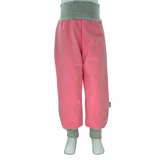 Spodnie softshell różowe z szarym