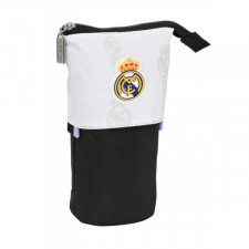 Stojące etui na akcesoria Real Madrid C.F. Czarny Biały (8 x 19 x 6 cm)
