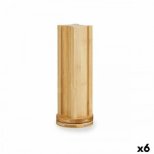 Stojak na 20 kapsułek kawy Obrotowy Bambus 11 x 11 x 34 cm (6 Sztuk)