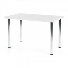 Stół nierozkładany Modex 120x68x75 cm, blat biały, nogi stal chromowana