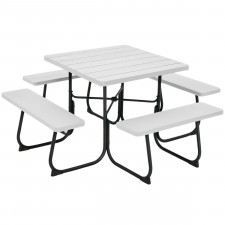 Stół piknikowy z ławkami 170 x 170 x 76 cm