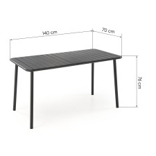 Stół prostokątny Bosco 140 cm, czarny