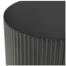 Stolik boczny Ermanno, 35 cm, czarny, ryflowany