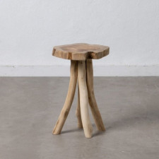 Stolik Naturalny drewno tekowe 30 x 30 x 46 cm