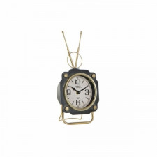 Stolné hodiny DKD Home Decor Czarny Złoty Szkło Żelazo Vintage 15,5 x 8,5 x 32 cm