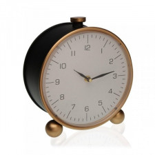 Stolné hodiny Versa Czarny Złoty Wielokolorowy Metal 24 x 21,5 x 12,5 cm