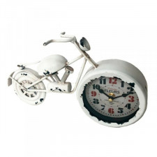Stolné hodiny Versa Motocykl Biały Metal (5,5 x 17 x 31 cm)