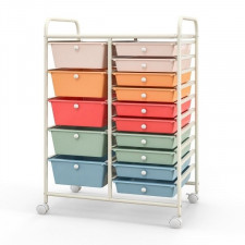 szafka organizer z 15 szufladami na kółkach 