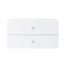 szafka pod umywalkę nablatową lore 80 cm, frezowany front, biała
