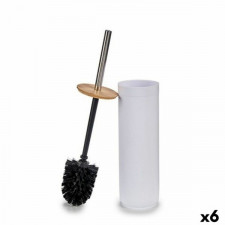 Szczotka toaletowa Biały Brązowy Czarny Bambus polipropylen 9,5 x 39 x 9,5 cm (6 Sztuk)