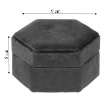 szkatułka welurowa marbella iii 9x9x5 cm czarna