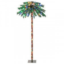 sztuczna palma ze świątecznymi lampkami led 183 cm