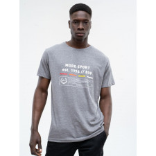 t-shirt z nadrukiem męski ciemny szary moro sport legend
