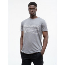 t-shirt z nadrukiem męski ciemny szary moro sport rectangle