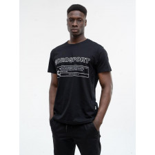 t-shirt z nadrukiem męski czarny moro sport rectangle