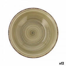 Talerz głęboki Quid Natura Vita Ceramika Kolor Zielony (ø 21,5 cm) (12 Sztuk)