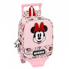 Torba szkolna z kółkami Minnie Mouse Me time Różowy (22 x 27 x 10 cm)