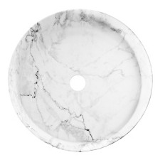 Umywalka nablatowa Metaura 35 cm, biały kamień