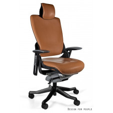 UNIQUE Fotel biurowy WAU 2 czarny, skóra naturalna różne kolory (W-709-B-FL) --- OFICJALNY SKLEP Uni