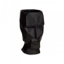 Wazon 3D Twarz Czarny Polyresin 12 x 24,5 x 16 cm (4 Sztuk)