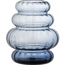 Wazon Bing 21,5 cm niebieski szklany
