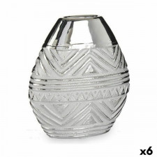 Wazon Szerokość produktu Srebrzysty Ceramika 8 x 19,5 x 17,5 cm (6 Sztuk)