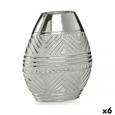 Wazon Szerokość produktu Srebrzysty Ceramika 9,8 x 26,5 x 22 cm (6 Sztuk)