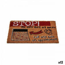 Wycieraczka Stop Czarny Czerwony Naturalny Włókno Kokosowe 40 x 1,5 x 60 cm (12 Sztuk)
