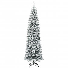 Wysoka sztuczna choinka świąteczna z podstawą 225 cm