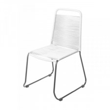 Záhradná stolička Antea 57 x 61 x 90 cm Sznurek Biały