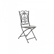 Záhradná stolička DKD Home Decor Czarny Ceramika Wielokolorowy Kuźnia (39 x 50 x 93 cm)