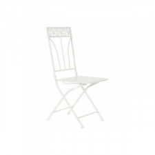 Záhradná stolička DKD Home Decor Metal Biały (40 x 48 x 93 cm)