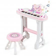 Zabawkowe pianino dla dzieci różowe