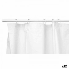 Zasłona prysznicowa Biały Polietylen EVA 180 x 180 cm (12 Sztuk)