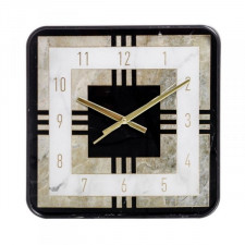 Zegar Ścienny 36 x 4,3 x 36 cm Szkło Czarny PVC