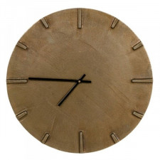 Zegar Ścienny 38 x 1 x 38 cm Złoty Aluminium