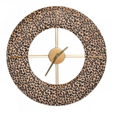 Zegar Ścienny 48 x 3,5 x 48 cm Tkanina syntetyczna Metal Lampart