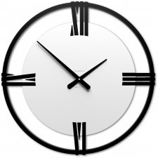 zegar ścienny 60 cm rzymskie cyfry sirio60 calleadesign czarno-biały (10-216-1)
