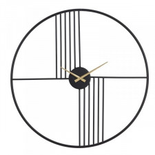 Zegar Ścienny Czarny Metal 60 x 5 x 60 cm