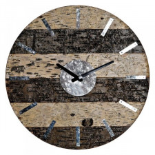 Zegar Ścienny DKD Home Decor 8424001775774 Brązowy Naturalny Metalik Drewno Metal 40 x 3,6 x 40 cm