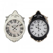 Zegar Ścienny DKD Home Decor Biały Czarny Szkło Żelazo 61 x 6 x 89 cm (2 Sztuk)