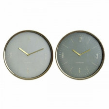 Zegar Ścienny DKD Home Decor Kolor Zielony Metal Szkło Plastikowy 30 x 4 x 30 cm (2 Sztuk)