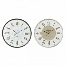 Zegar Ścienny DKD Home Decor Szary Beżowy Żelazo Drewno MDF 60 x 5 x 60 cm (2 Sztuk)